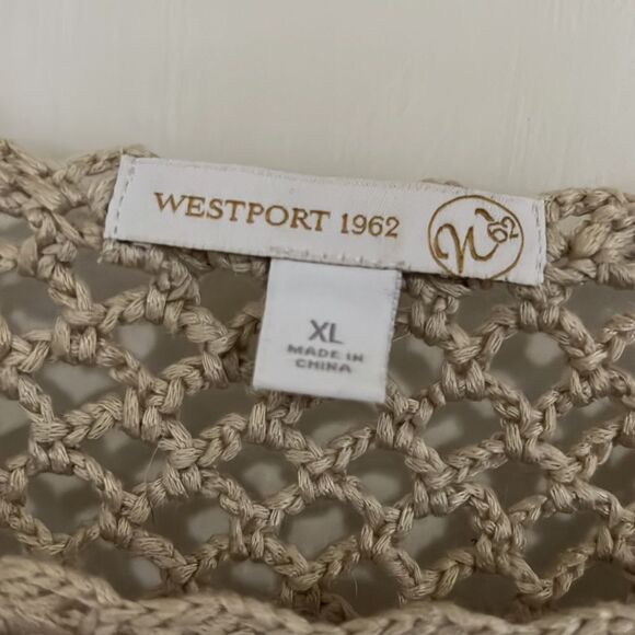 Westport Cream Asymmetrical 3/4 Sleeve Blouse - Picture 4 of 5